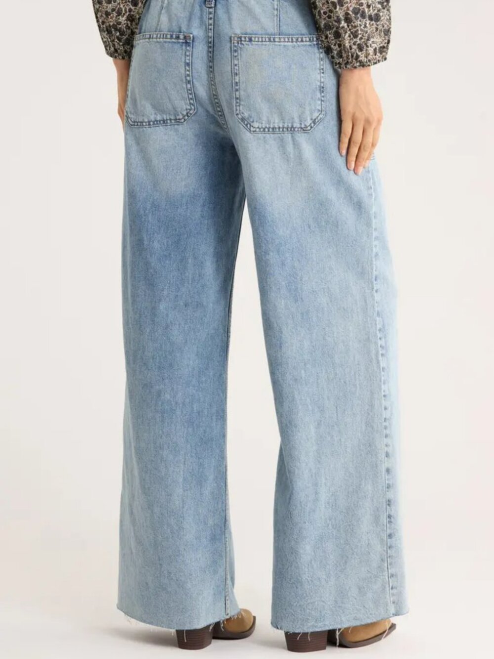 NEW! LUCKY BRAND PULL ON Palazzo WIDE LEG JEANS - Picture 2 of 5